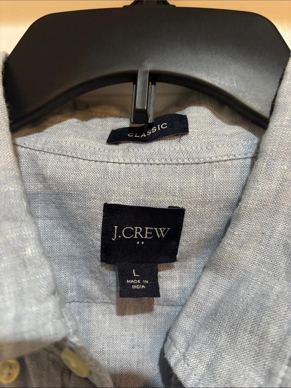 J. Crew Men’s Pale Blue Linen Button-Down Shirt